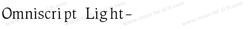 Omniscript Light字体转换